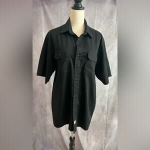 Carhartt Men’s Black Work Golf Short Sleeves Button Down Shirt Size Large